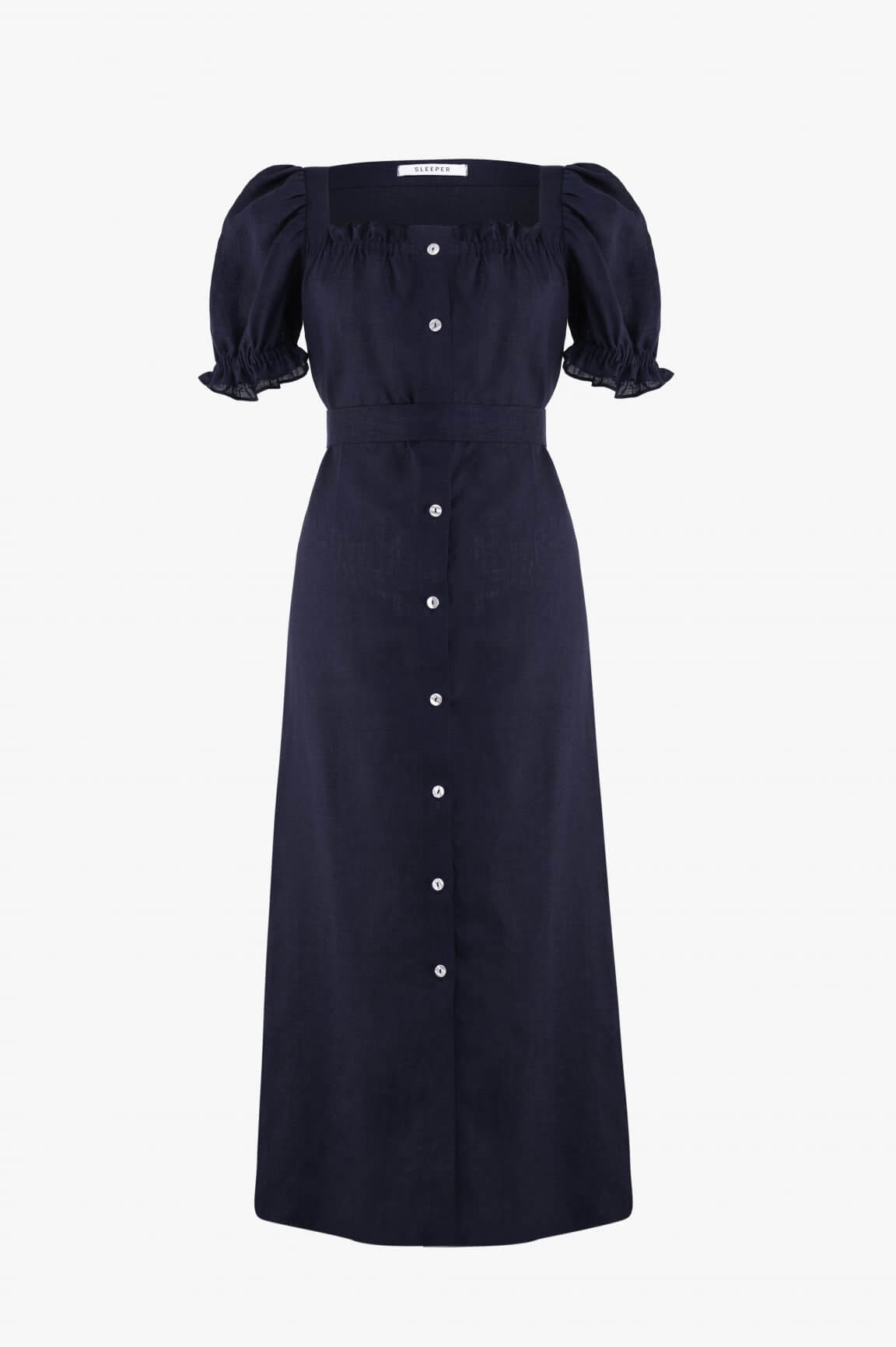 sleeper brigitte dress navy