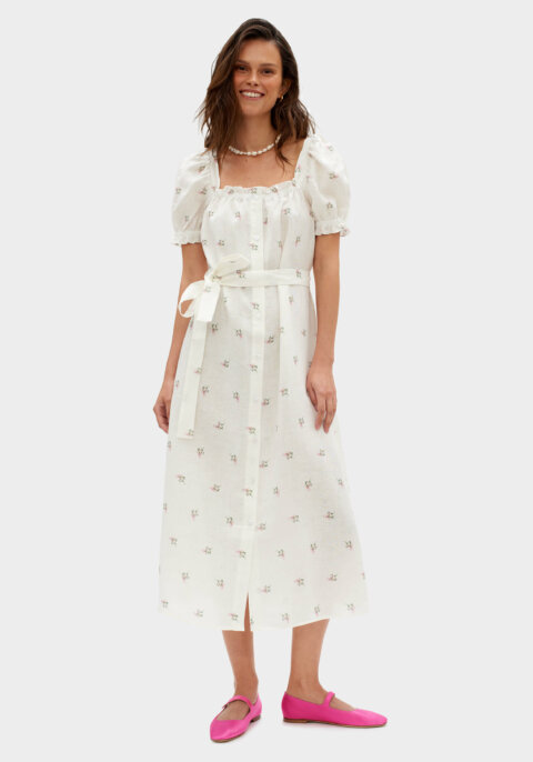 Midi Dress Brigitte in Bouquets