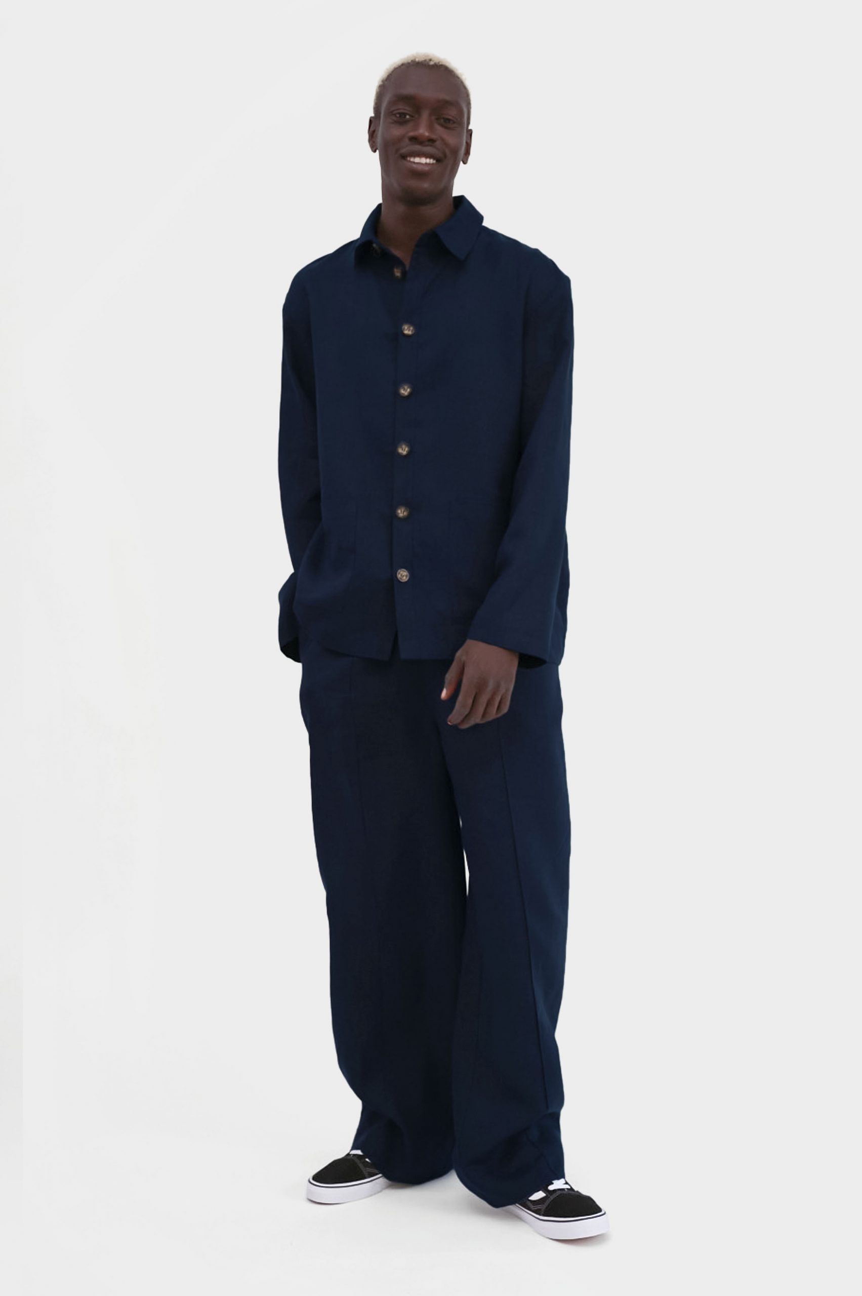 Sleeper Cream Linen Unisex Pajamas Set with Pants