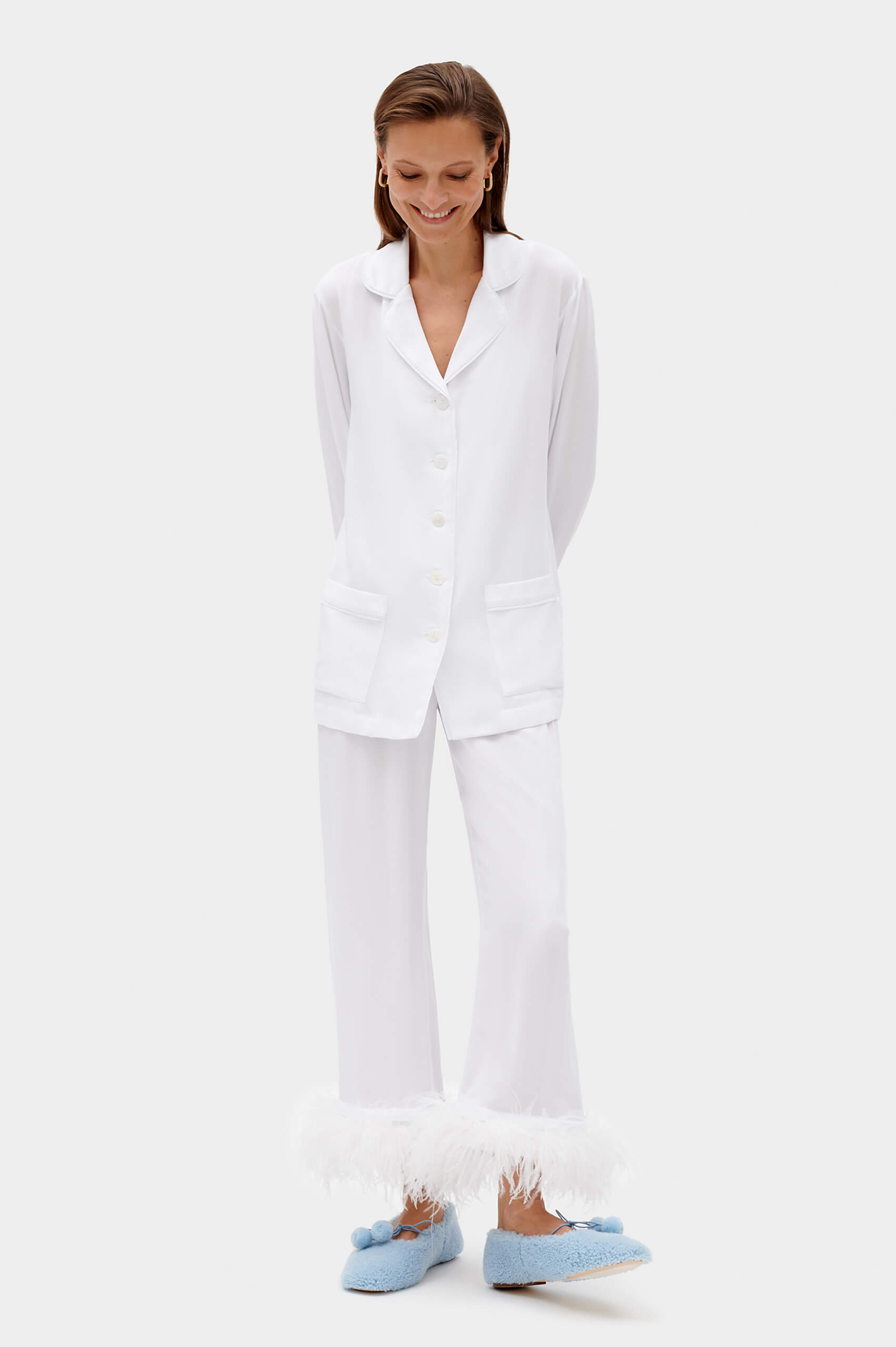 Sleeper Party Pajamas Set with Feathers 