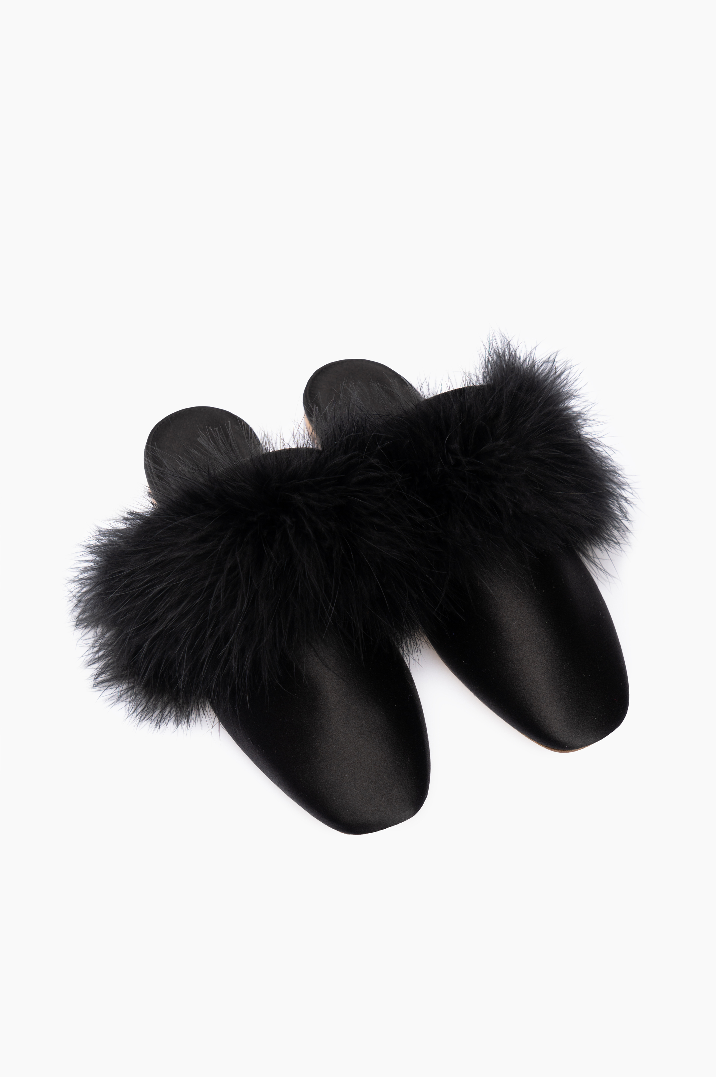 feather mule slippers