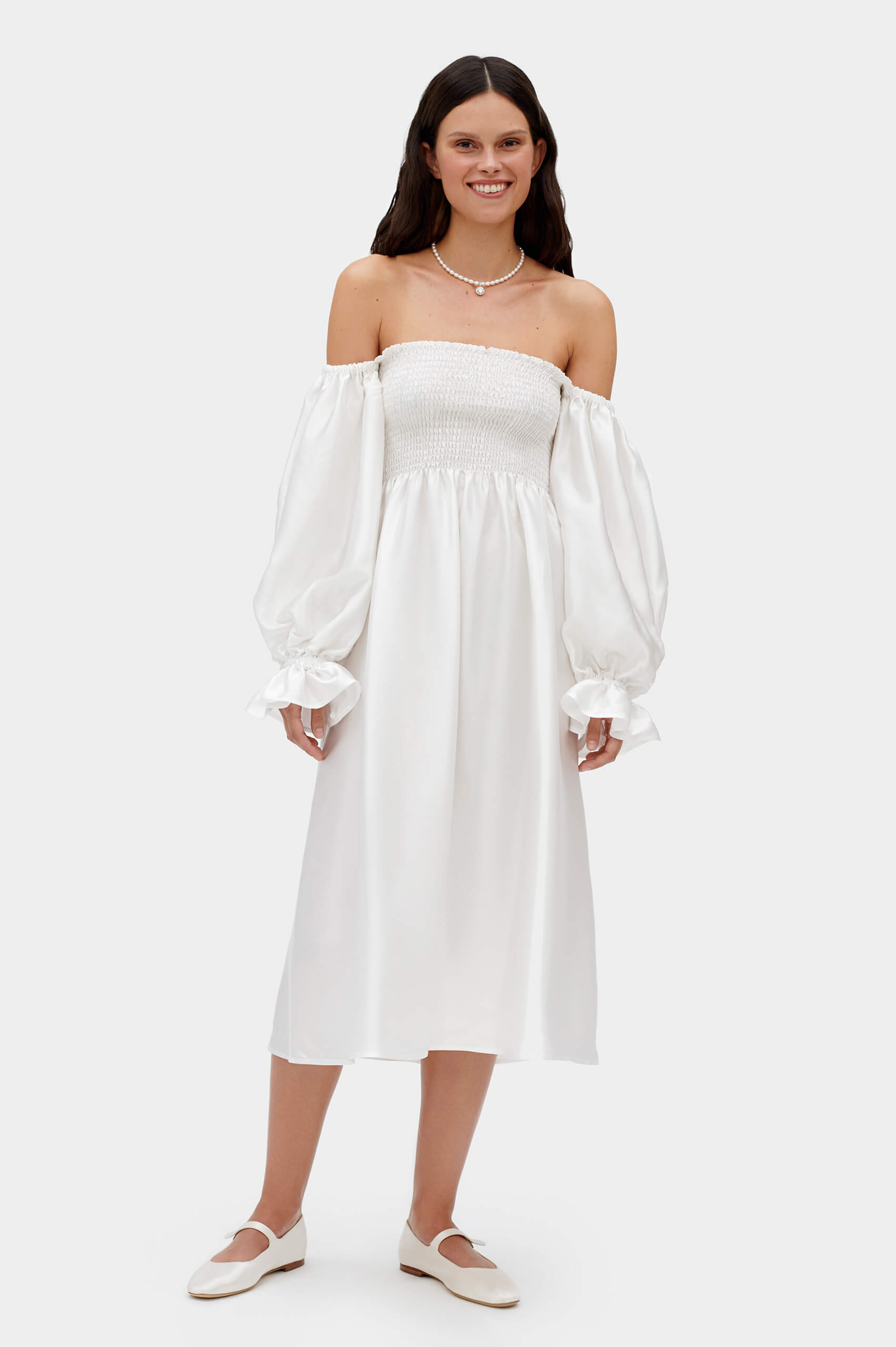 sleeper atlanta dress white