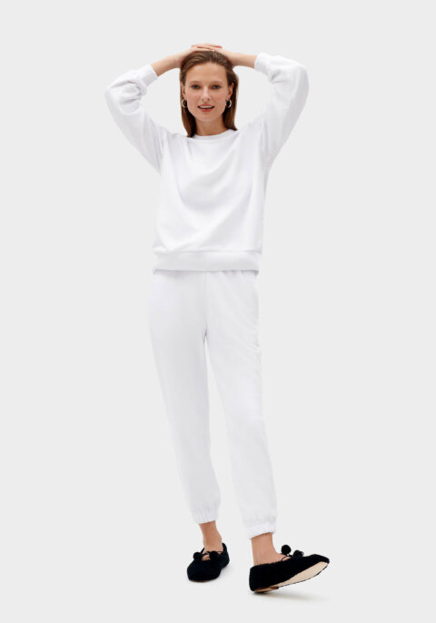 Diana Athpleasure Sweatsuit with Pants in White