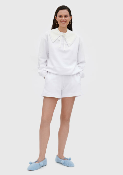 Diana Athpleasure Sweatsuit with Shorts in White