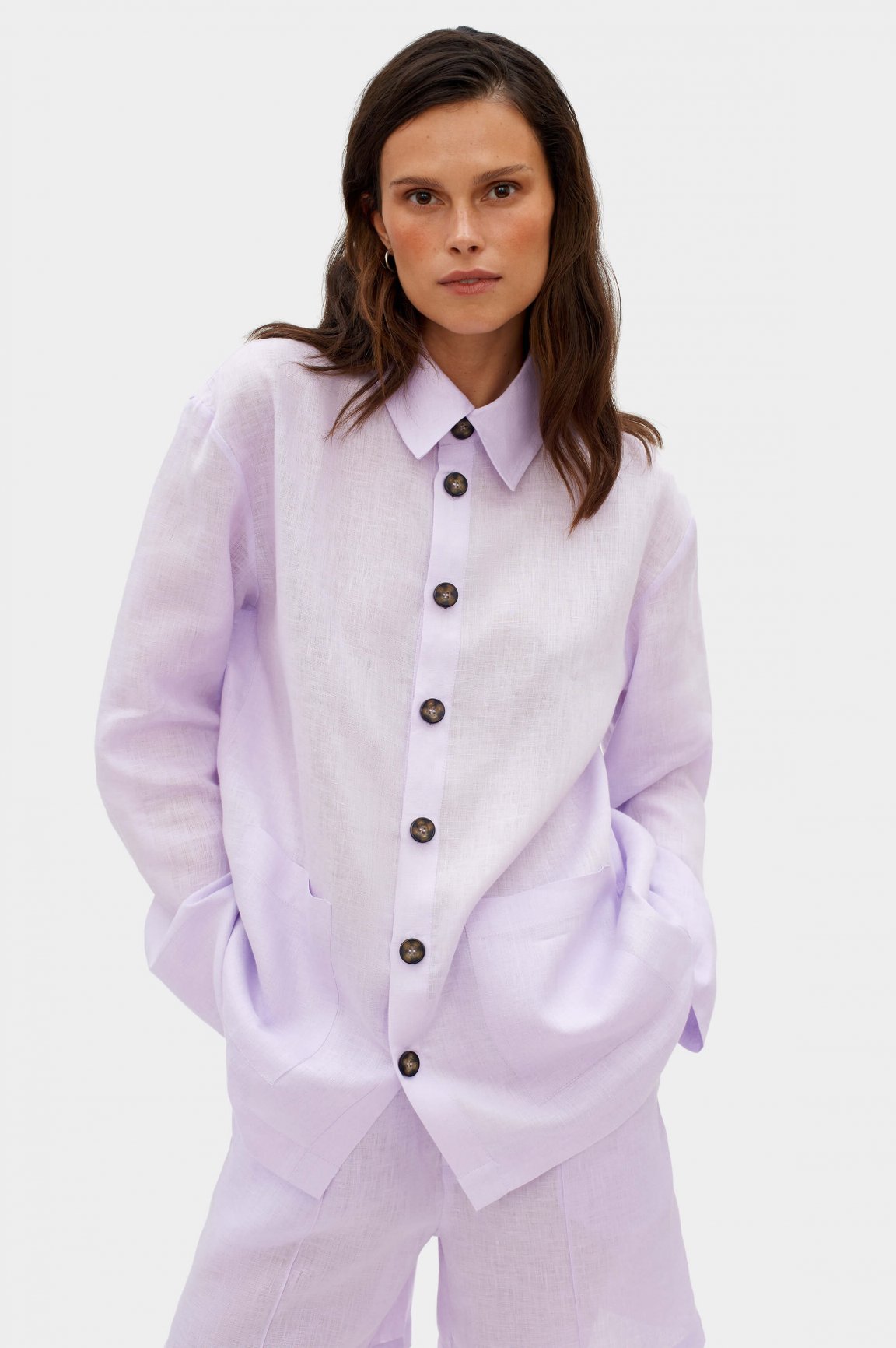 Sleeper Linen Pyjama Set in Lavender Womens Clothing Nightwear and sleepwear Pyjamas Purple 