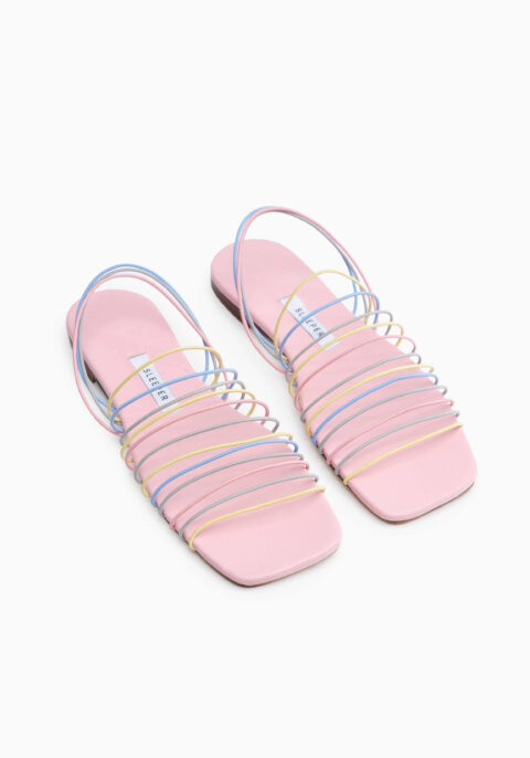 Macaroni Strappy Sandals in Pastel