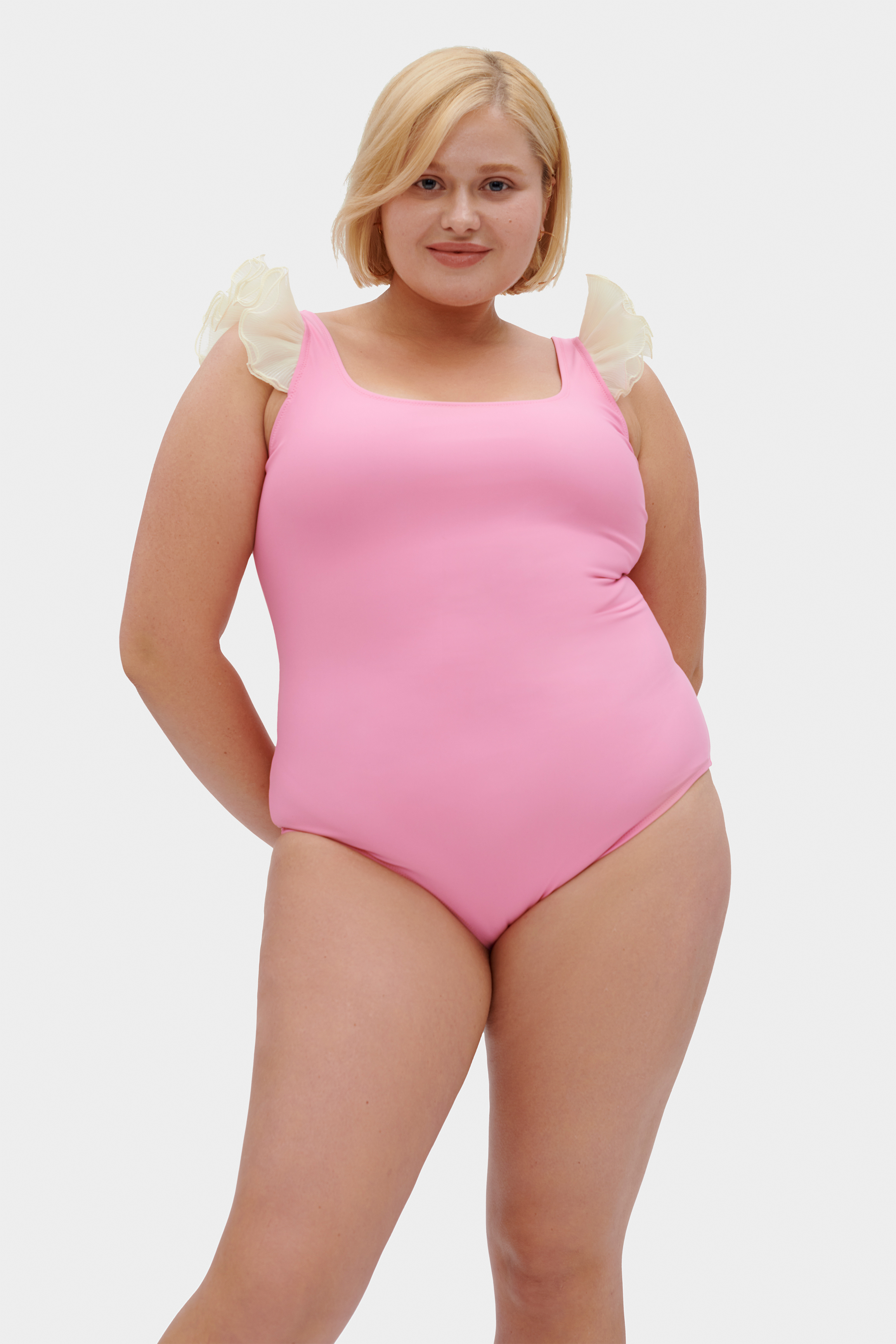 XL Pink Plus Size 100% Cotton Bodysuit
