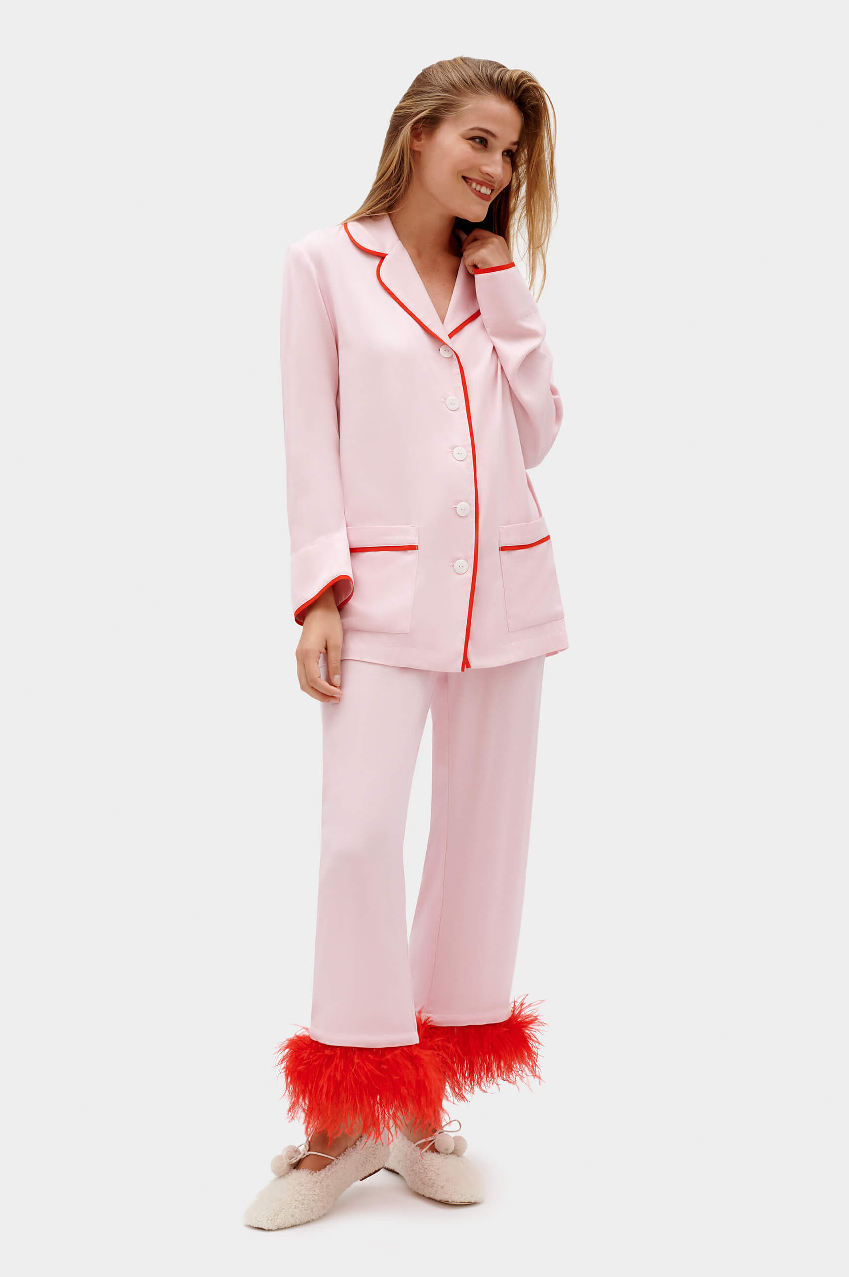 Sleeper Party Pajamas Set with Feathers 