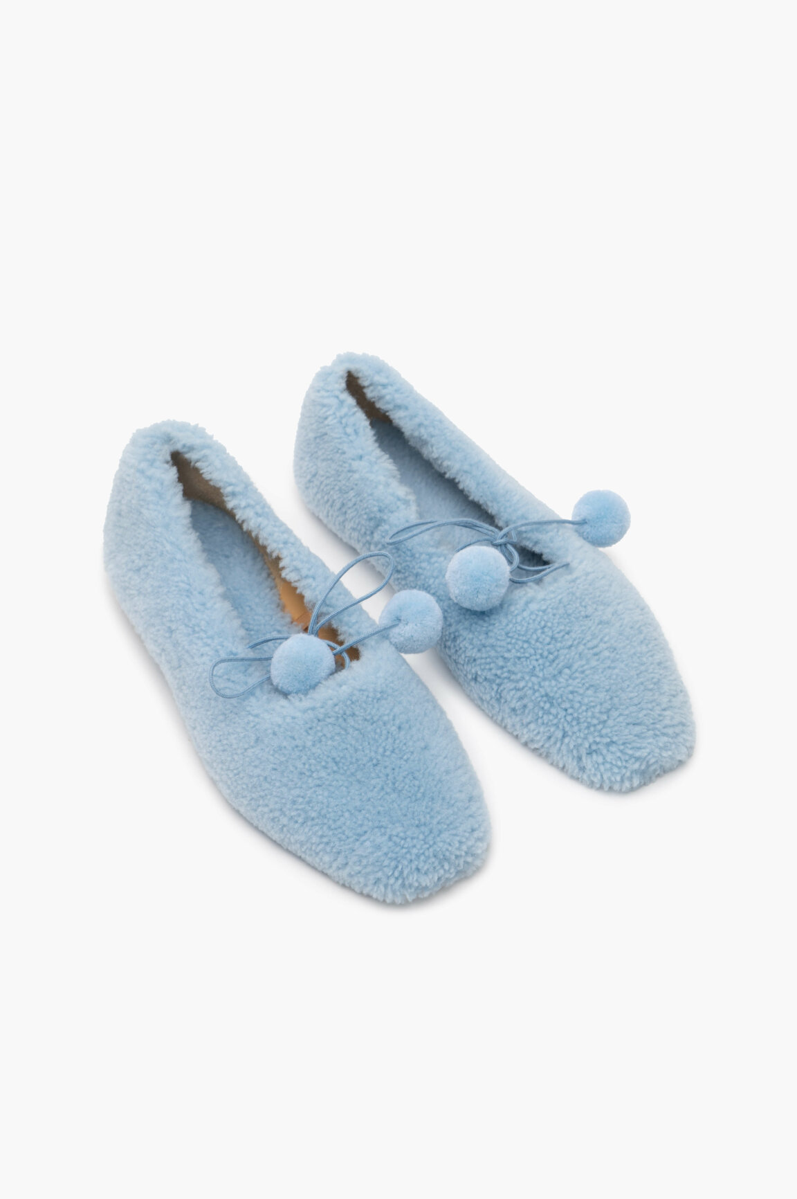 light blue slippers