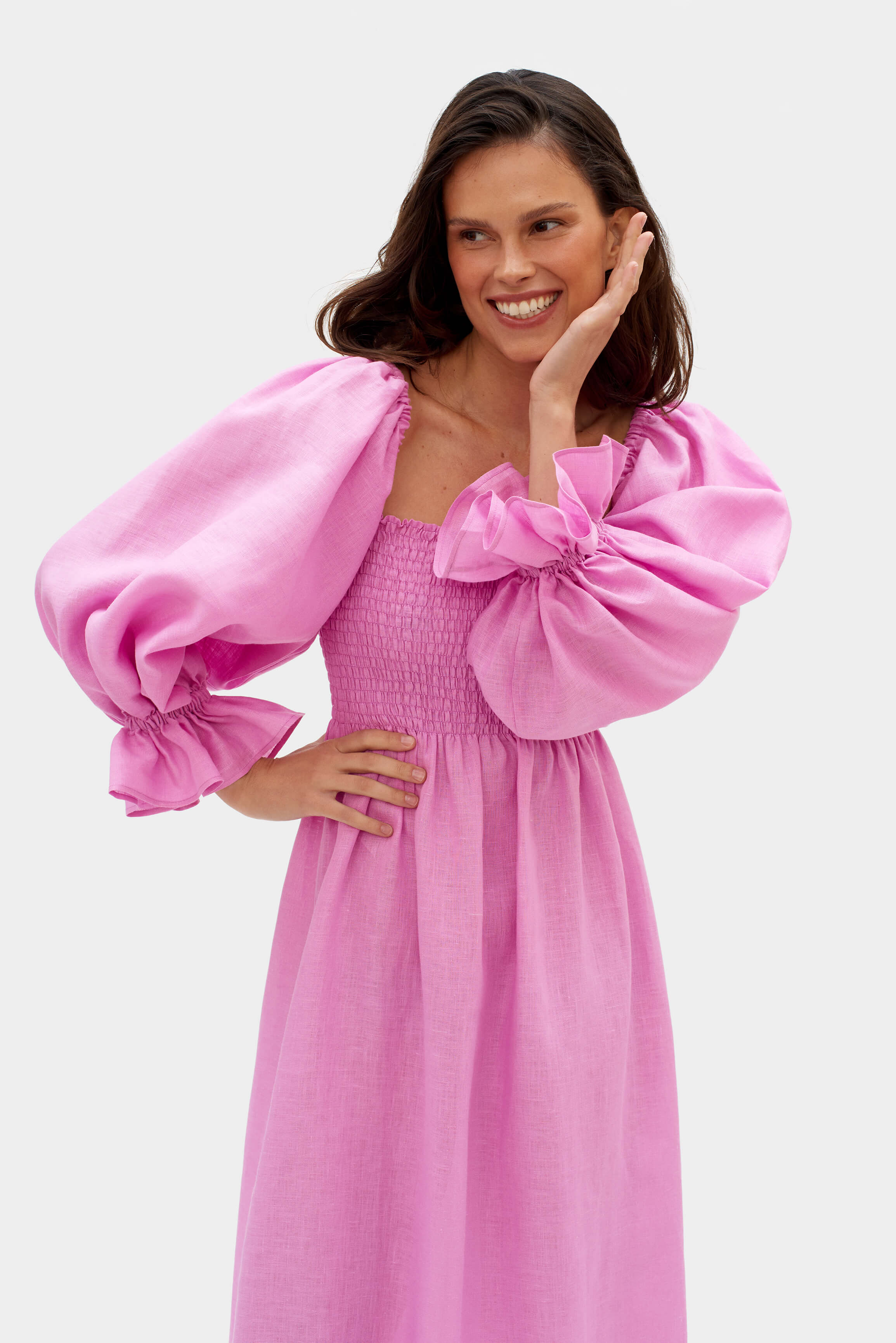 sleeper atlanta dress pink