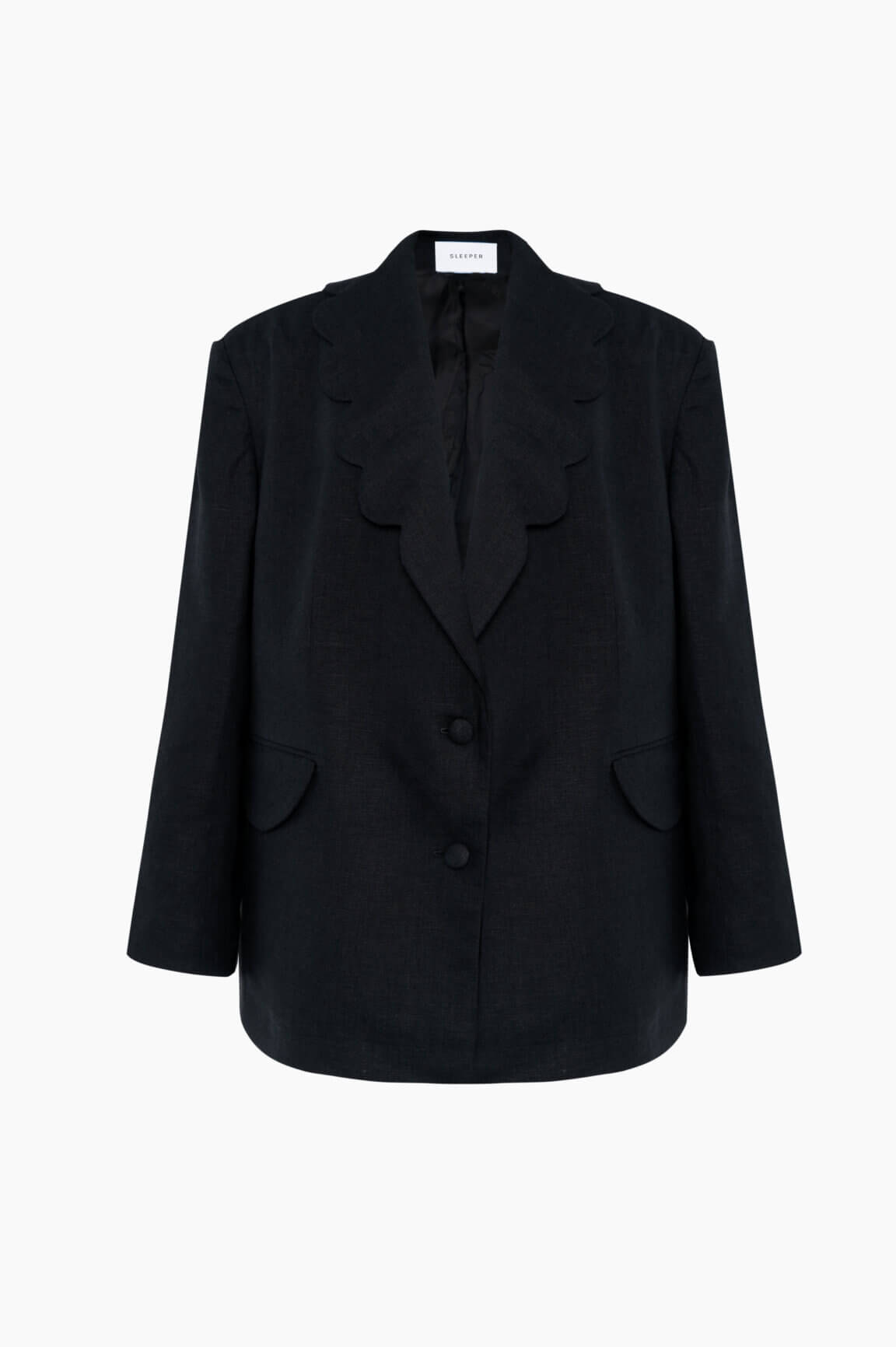 Black linen blazer | Dynasty women's jacket by Sleeper