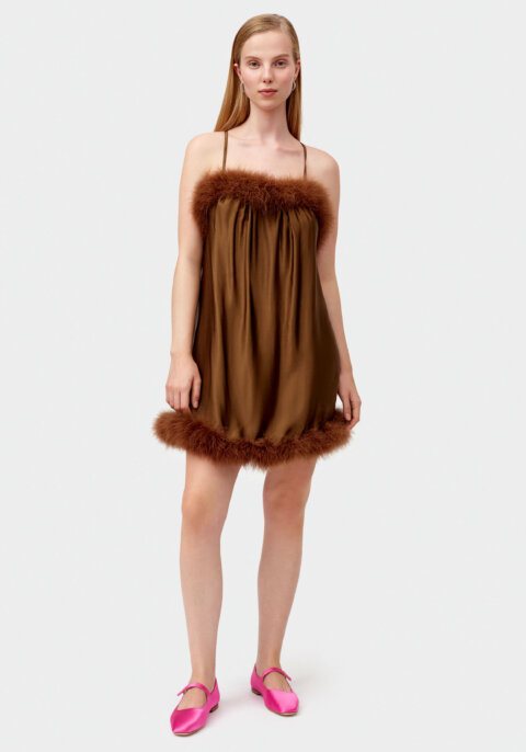 French Kiss Dress in Whiskey Brown