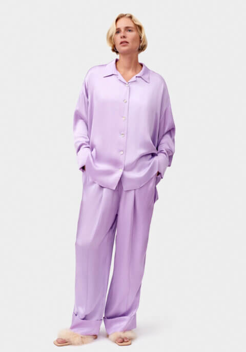 Sizeless Pajamas Set with Pants in Lilac