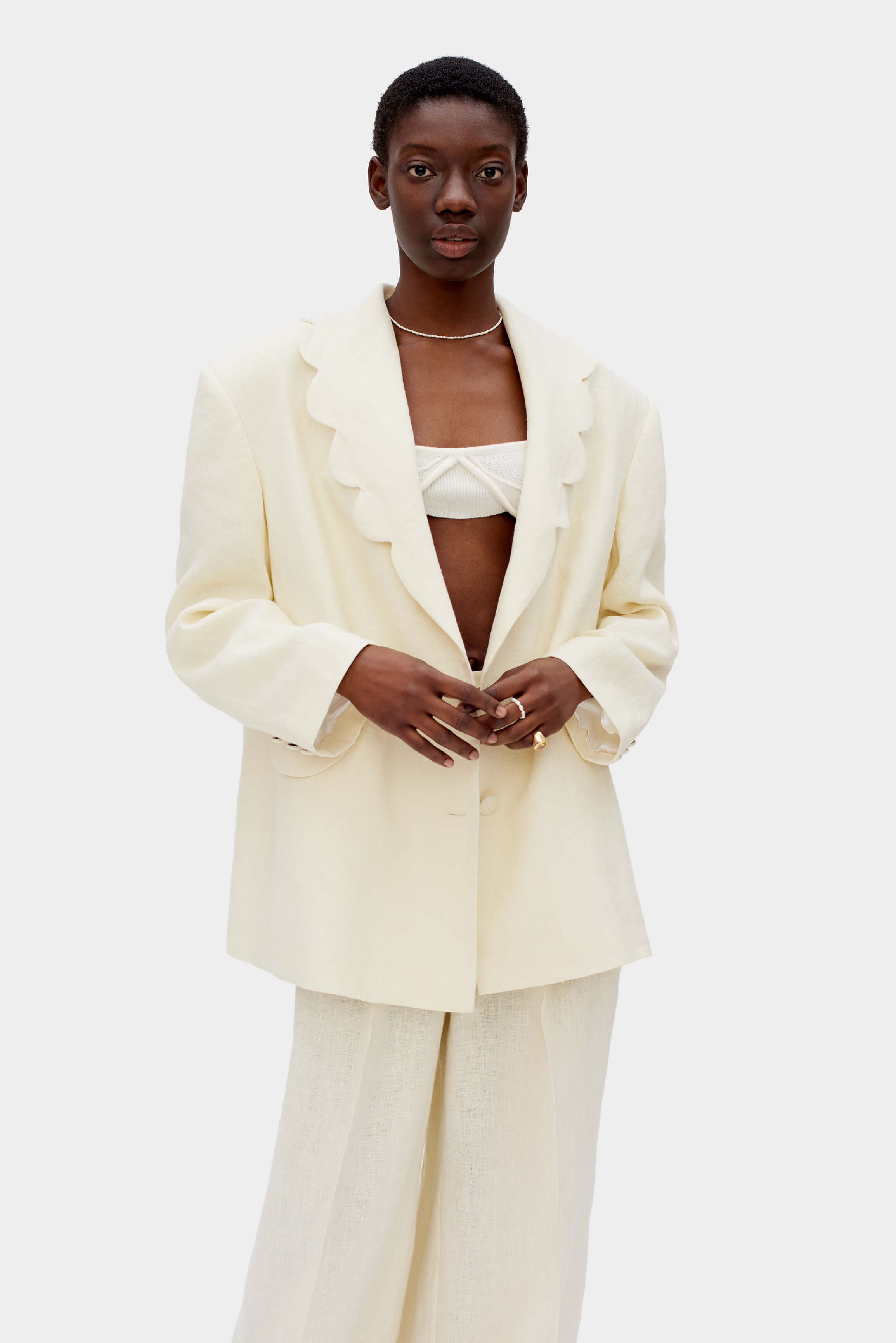 white plus suit