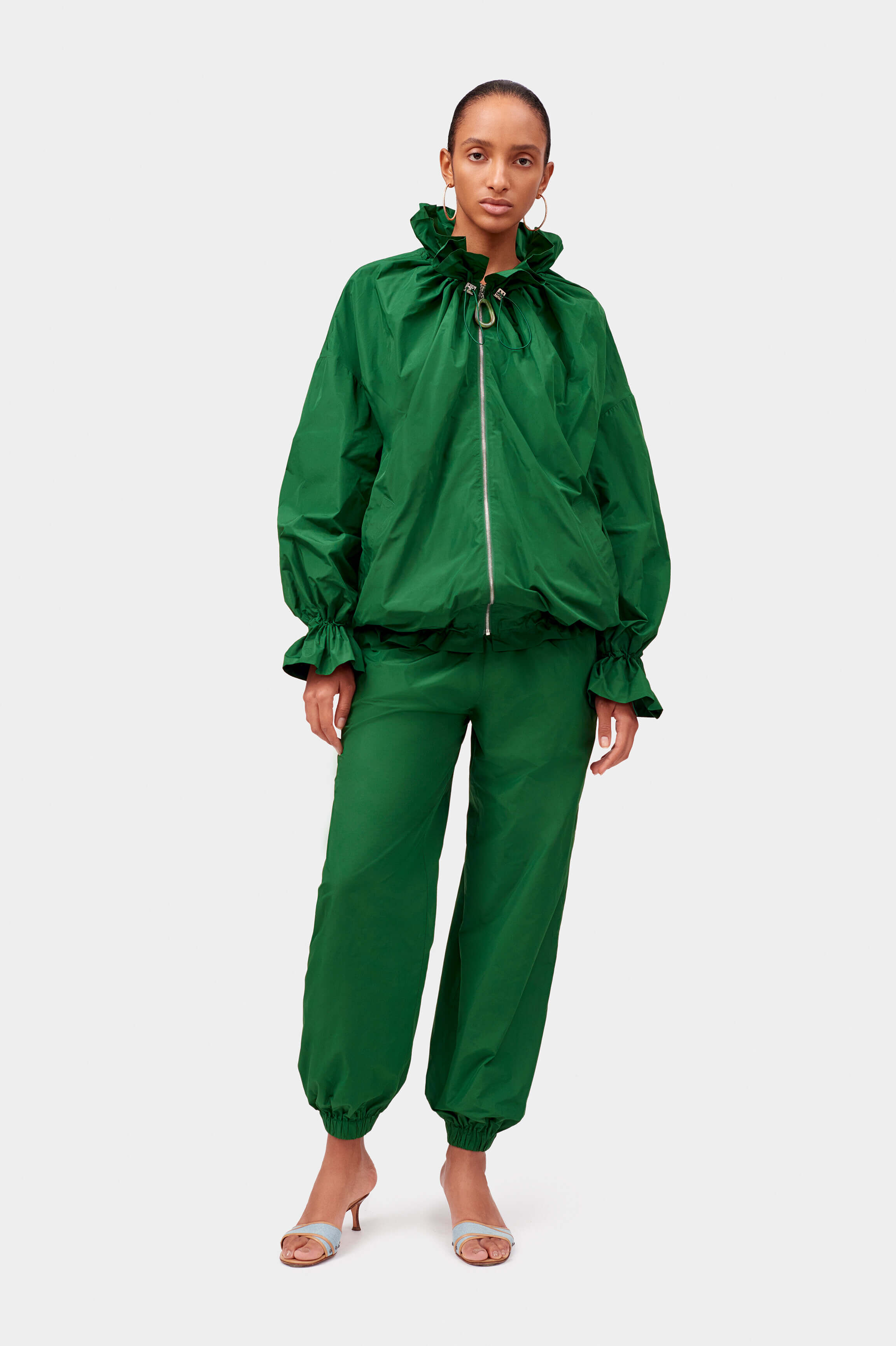 Emerald green costume | Ladies set with pants