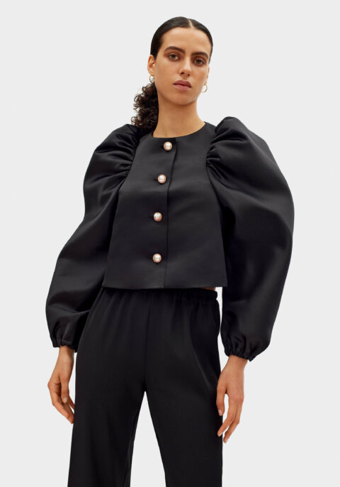 Mystery Puff Jacket in Black