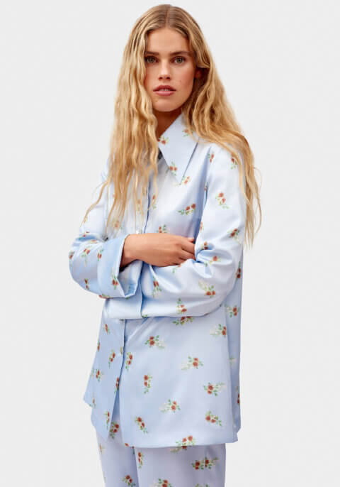 Blossom Printed Shirt in Blue