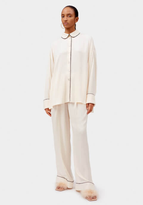 Pastelle Oversized Pants in Off-white
