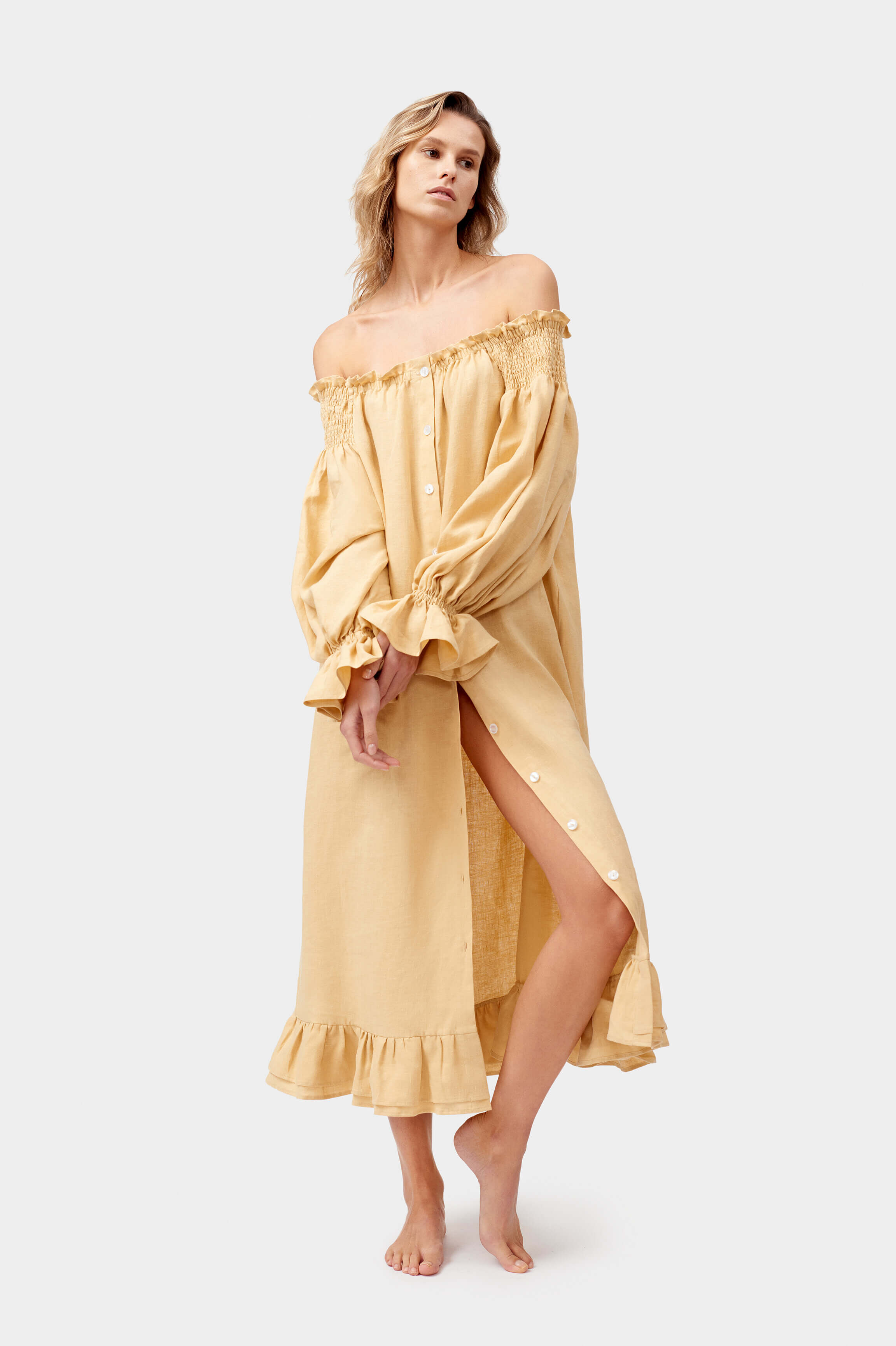 Romantica Loungewear Dress in Beige Sleeper